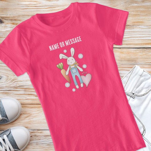Schattige Knuffeldier Bunny Custom Kinder T-shirt