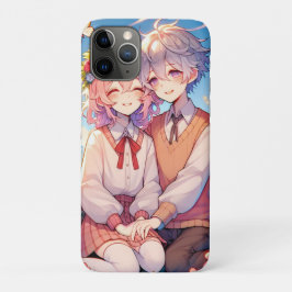 Schattige knuffelig anime koppel grillig romantisc Case-Mate iPhone case
