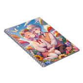 Schattige knuffelig anime koppel grillig romantisc notitieboek (Rechterzijde)