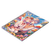 Schattige knuffelig anime koppel grillig romantisc notitieboek (Linkerzijde)