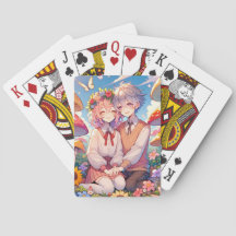 Schattige knuffelig anime paar