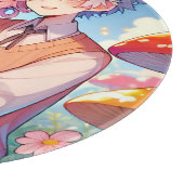 Schattige knuffelig anime paar snijplank (Hoek)