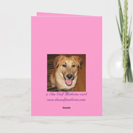 Schattige, Knuffelig, & Beschikbaar - Hondenliefhe Feestdagen Kaart (Achterkant)