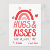 Schattige knuffels en kusjes Valentijnsdag kindere Feestdagenkaart (Voorkant)