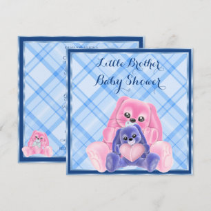 Schattige Knuffels Kleine Broer Baby Shower Kaart
