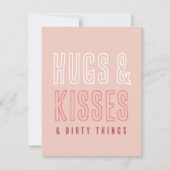 Schattige knuffels & kusjes & vieze dingen Grappig Feestdagenkaart (Voorkant)