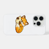 Schattige knusse slapende vos iPhone hoesje (Achterkant horizontaal)