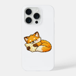 Schattige knusse slapende vos iPhone 15 pro case