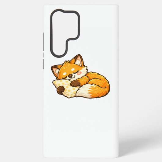 Schattige knusse slapende vos samsung galaxy hoesje (Achterkant)