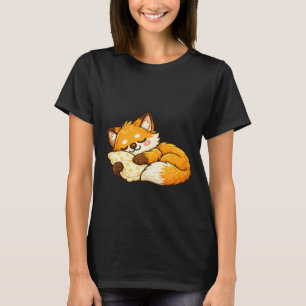 Schattige knusse slapende vos t-shirt