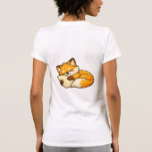 Schattige knusse slapende vos t-shirt (Achterkant)