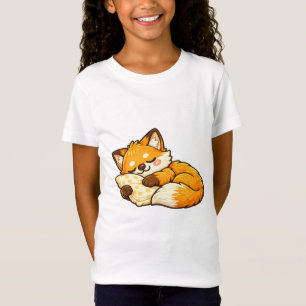 Schattige knusse slapende vos t-shirt