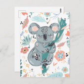 Schattige Koala Art Briefkaart (Voorkant / Achterkant)