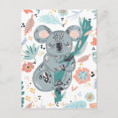 Schattige Koala Art Briefkaart (Voorkant)