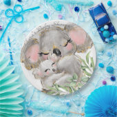 Schattige Koala-Baby, Mam Baby shower Papieren Bor Bordje (Feest)
