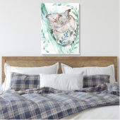Schattige Koala & Baby Waterverf Neutrale Kinderka Canvas Afdruk (Insitu (Slaapkamer))