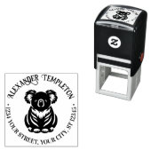 Schattige Koala Beer Australië Naam Return Adres Zelfinktende Stempel (In situ)