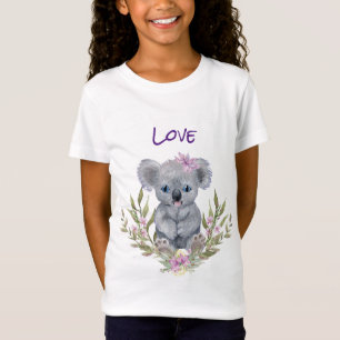 Schattige Koala Beer Bloemen T-shirt