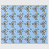 Schattige Koala Beer Cadeaupapier (Vlak)