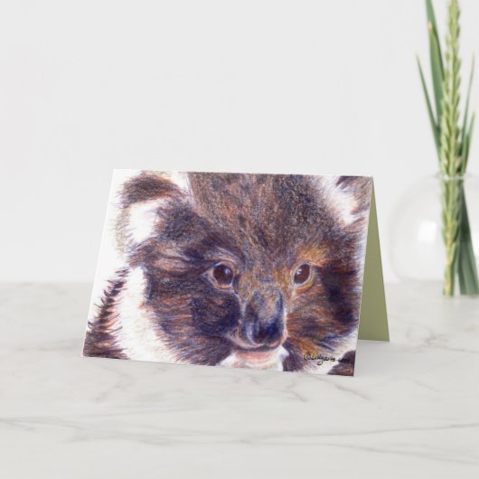 Schattige Koala Beer Dank u kaarten / Notecards (Voorkant)