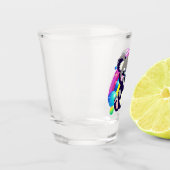 Schattige Koala Beer en Regenboog Shot Glas (Links)