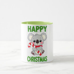 Schattige Koala Beer Gelukkig Kerstmis  Mok