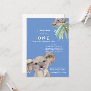Schattige Koala Beer Hang Out met Mij Blauw Kaart