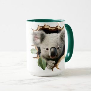 Schattige koala-beer in boomgat mok