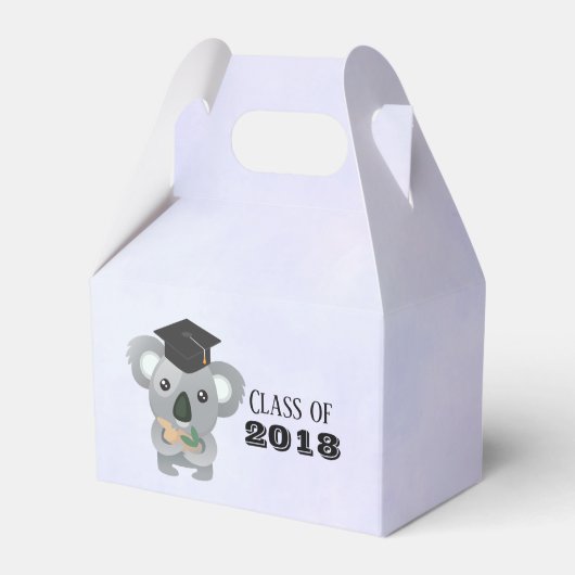 Schattige Koala Beer in Graduation Cap Klasse van Bedankdoosjes (Voorkant Zijde)