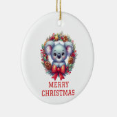 Schattige Koala Beer Kerstmis Keramisch Ornament (Rechts)