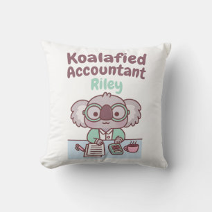 Schattige Koala Beer Koalafied Boekhouder Grappige Kussen
