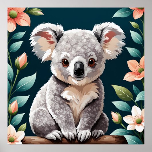 Schattige Koala Beer Poster (Voorkant)