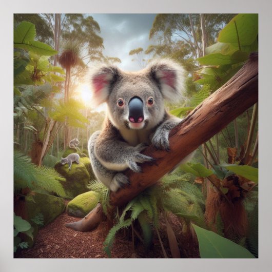 Schattige Koala Beer Poster (Voorkant)