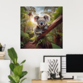 Schattige Koala Beer Poster (Thuiskantoor)