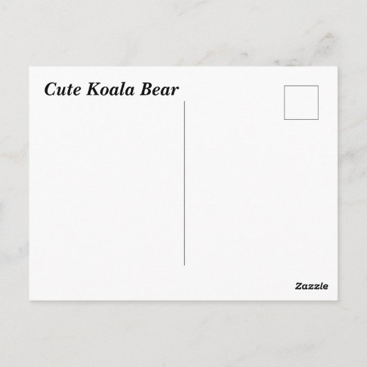 Schattige Koala Beer Poster Briefkaart (Achterkant)