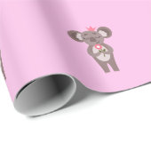 Schattige Koala beer prinses meisje roze verjaarda Cadeaupapier (Rol Hoek)