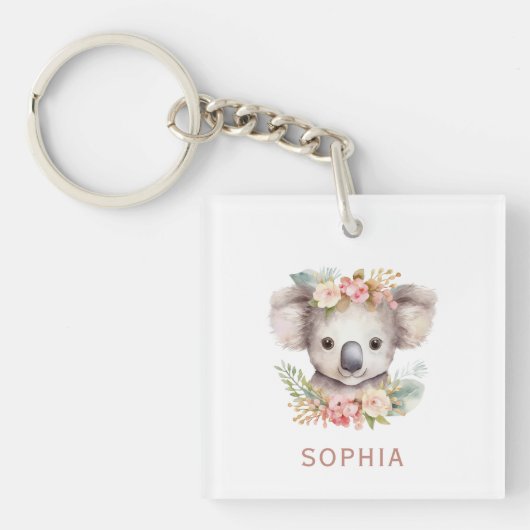 Schattige Koala Beer Sleutelhanger (voorkant)