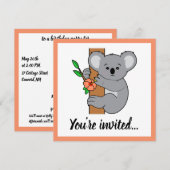 Schattige Koala Gefeliciteerd Kaart (Voorkant / Achterkant)