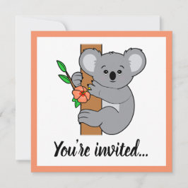Schattige Koala Gelukkige Verjaardag Kaart