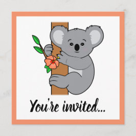Schattige Koala Gelukkige Verjaardag Kaart