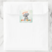 Schattige Koala Je Bent Een Geweldige Leraar Leerl Vierkante Sticker (Tas)