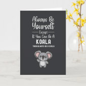 Schattige Koala Kaarten Grappige Dieren Humor Wild (Gele Bloem)