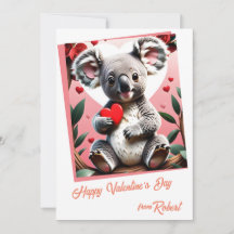 Schattige koala-kinderen valentijnsdag