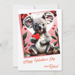 Schattige koala-kinderen valentijnsdag feestdagenkaart