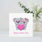 Schattige Koala Kinderen Valentijnsdag Feestdagenkaart (Staand voorkant)