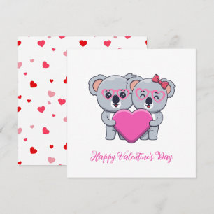 Schattige Koala Kinderen Valentijnsdag Feestdagenkaart