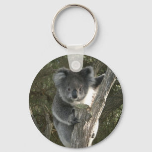 Schattige Koala Klimt in een Boom Sleutelhanger