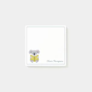 Schattige koala leest dier kinder briefpapier papi post-it® notes