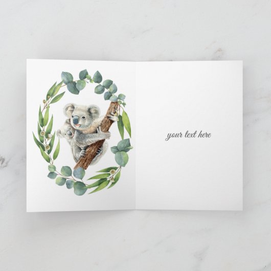 Schattige Koala Met Baby Je Bent Een Koala-tische  Kaart (Binnen)