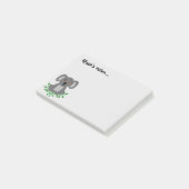 Schattige koala met eucalyptus post-it® notes (Schuin)